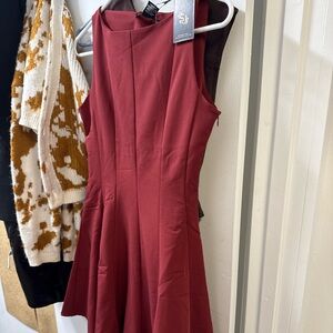 Elegant Red Sleeveless Dress